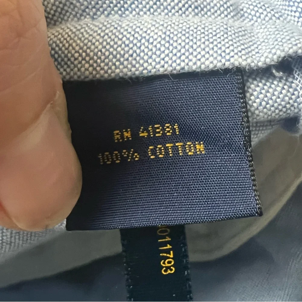 Polo Ralph Lauren Men's Classic Fit Blue Cotton Chino Trouser Pants Sz. 34x32